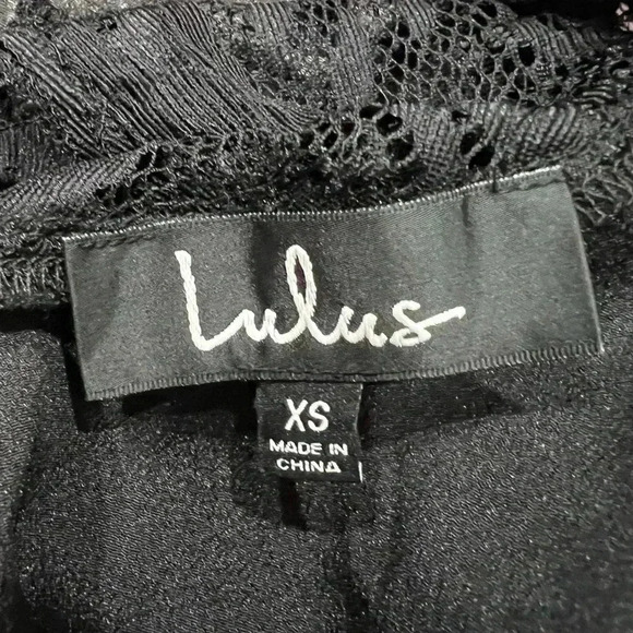 NWT Lulus Evidently in Love Black Floral Embossed Satin Swing Dress XS - Picture 8 of 10